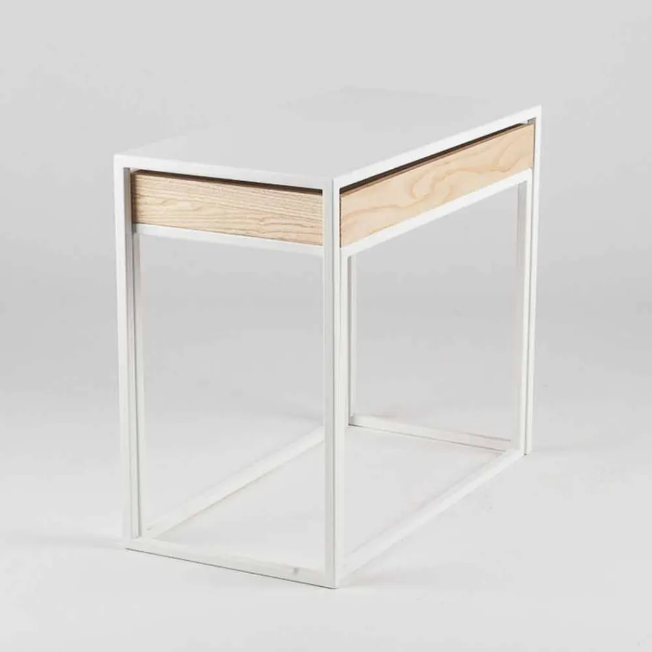 Stålsoffbord med askbricka Tillverkad i Italien - spets Viadurini