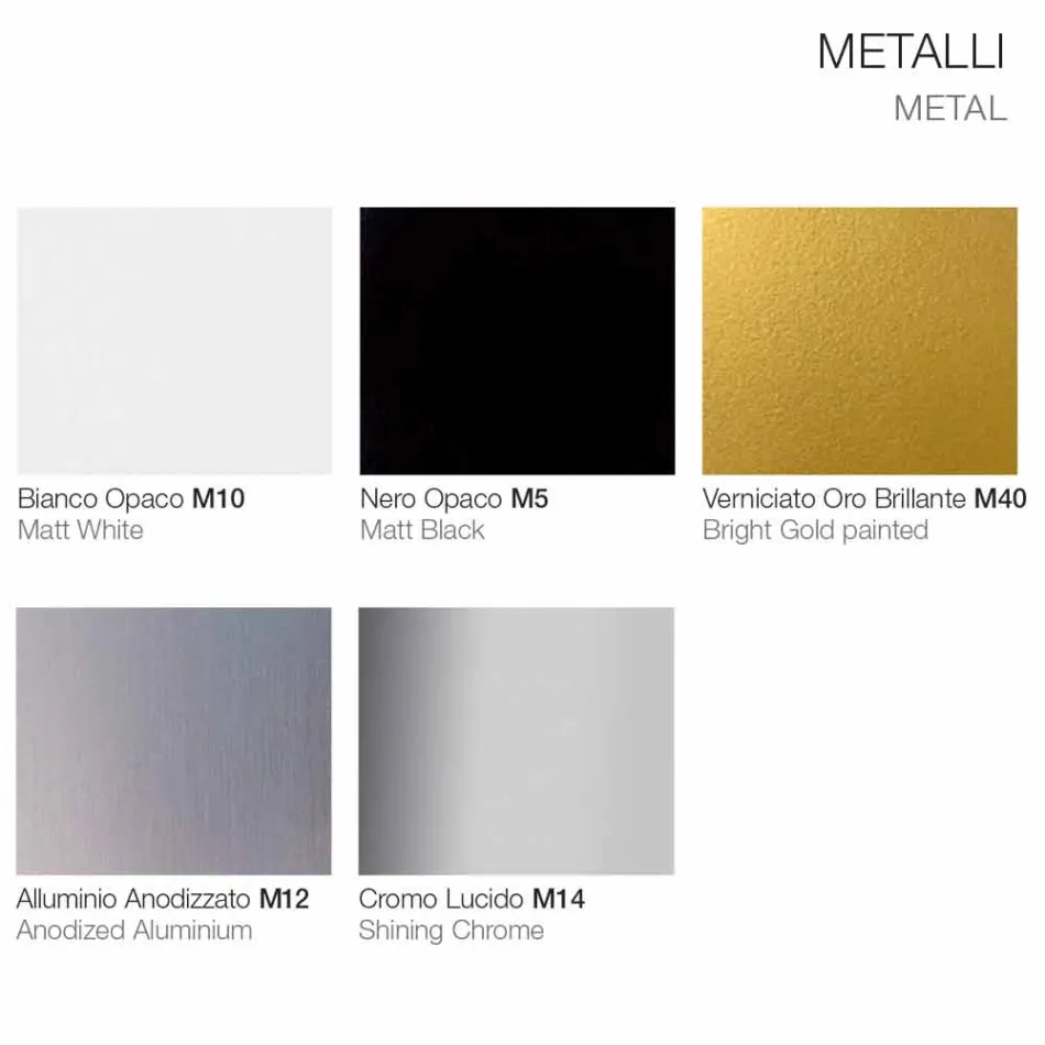 Soffbord i extra klar kristall och metall tillverkad i Italien - Livigno Viadurini