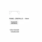 Soffbord i extra klar genomskinlig kristall tillverkad i Italien - litium Viadurini