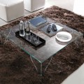 Soffbord i extra klar genomskinlig kristall tillverkad i Italien - litium