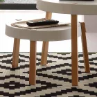 Soffbord i bok sittplatser med vit polypropylen Pineto Viadurini