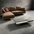 Fenix Soffbord med Transparent Fötter Tillverkat i Italien - Justin Viadurini