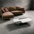 Fenix Soffbord med Transparent Fötter Tillverkat i Italien - Justin Viadurini