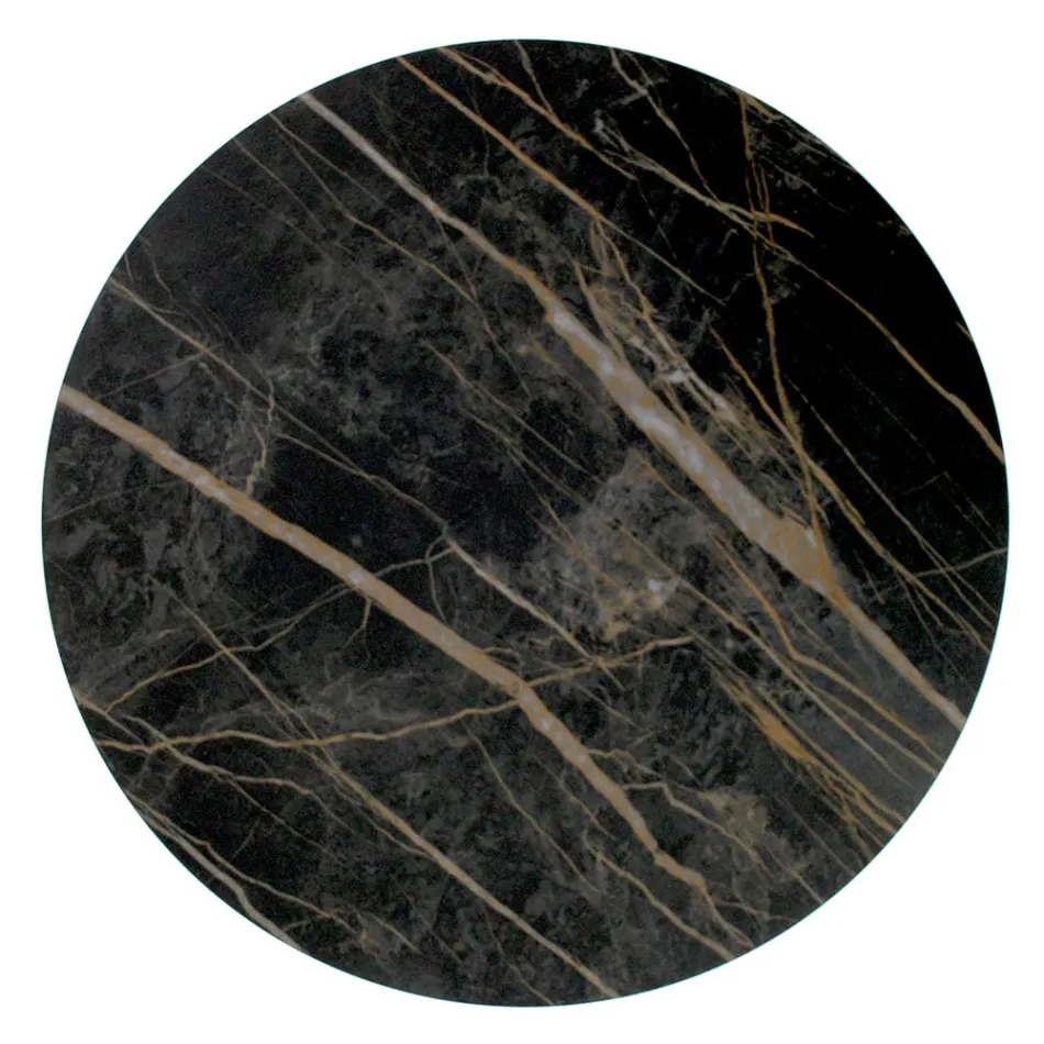 Soffbord i stengods med stålunderrede Tillverkat i Italien - Aspira Viadurini