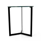 Soffbord i stengods med stålunderrede Tillverkat i Italien - Aspira Viadurini