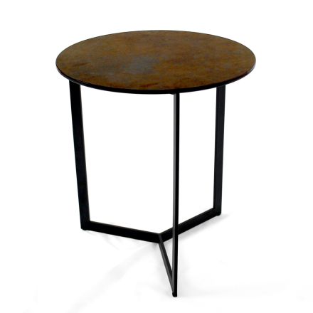 Soffbord i stengods med stålunderrede Tillverkat i Italien - Aspira Viadurini