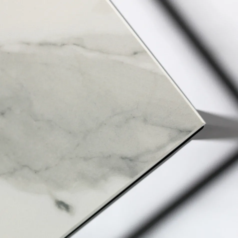 Soffbord i stengods och stålunderrede tillverkade i Italien - Birba Viadurini