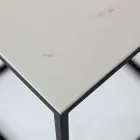 Soffbord i stengods och stålunderrede tillverkade i Italien - Birba Viadurini