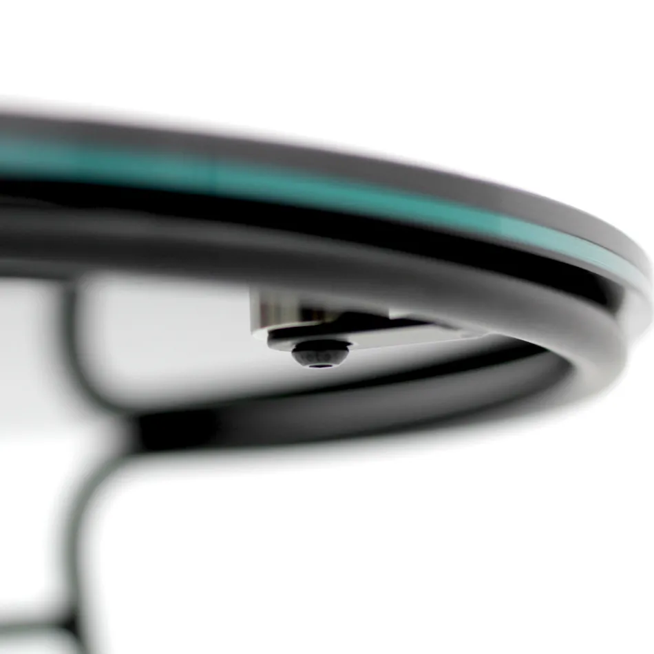 Soffbord i porslin Grès och rund bas Tillverkat i Italien - Tullia Viadurini