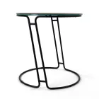 Soffbord i porslin Grès och rund bas Tillverkat i Italien - Tullia Viadurini