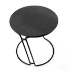 Soffbord i porslin Grès och rund bas Tillverkat i Italien - Tullia Viadurini