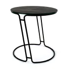 Soffbord i porslin Grès och rund bas Tillverkat i Italien - Tullia Viadurini