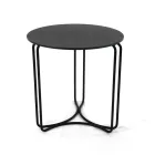 Soffbord i runt stengods och underrede med 3 halvmånar Tillverkat i Italien - Arepa Viadurini