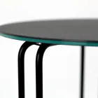 Soffbord i runt stengods och underrede med 3 halvmånar Tillverkat i Italien - Arepa Viadurini