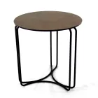 Soffbord i runt stengods och underrede med 3 halvmånar Tillverkat i Italien - Arepa Viadurini