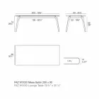 Soffbord i vitt eller svart laminat i 2 storlekar - Faz Wood av Vondom Viadurini