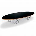 Soffbord i svart laminat och lackerat stål tillverkat i Italien - Persefone