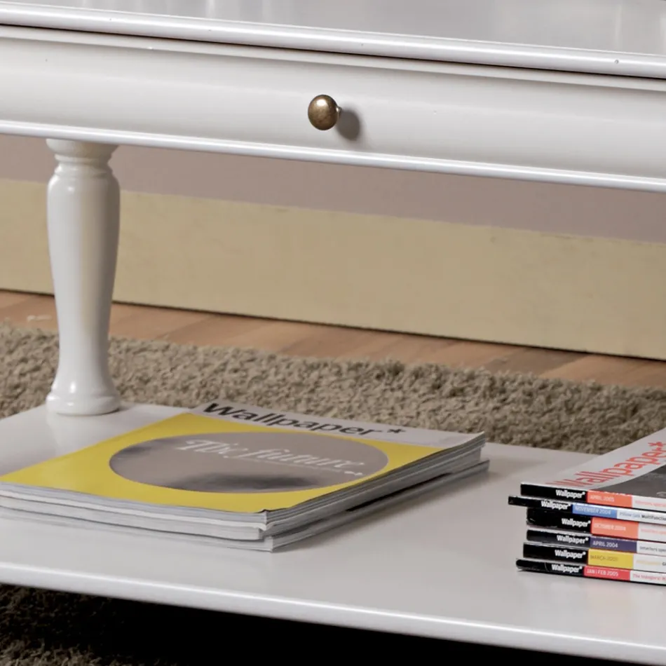 Soffbord i massiv bok Tillverkat i Italien - Frigg Viadurini