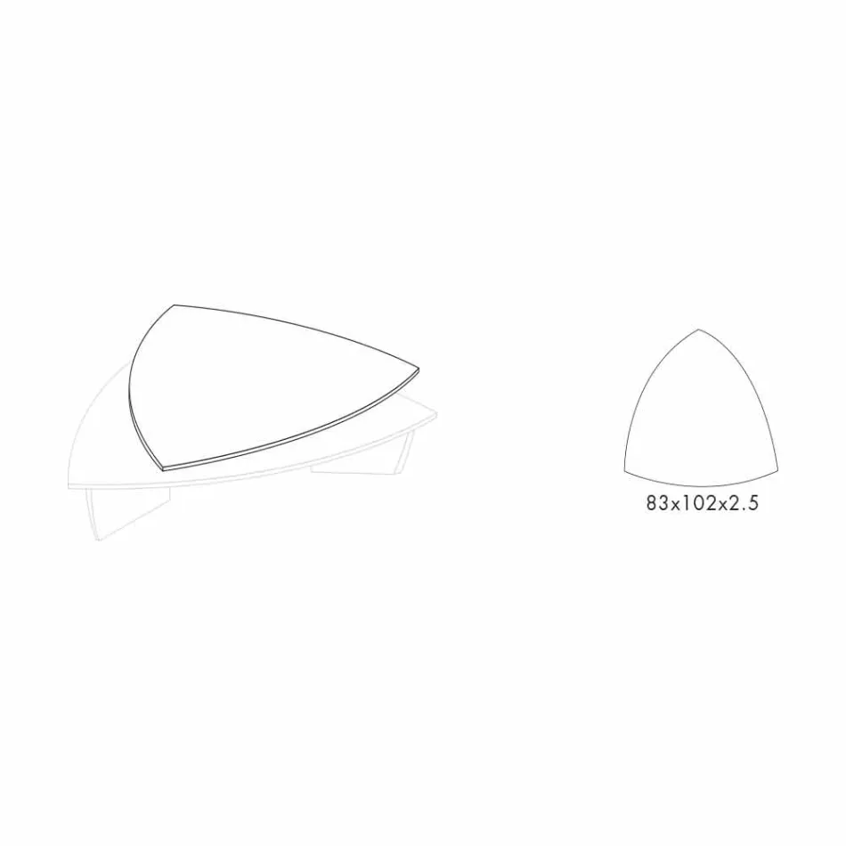 Soffbord i lackerad Mdf med Swivel Top Made in Italy - Lisa Viadurini