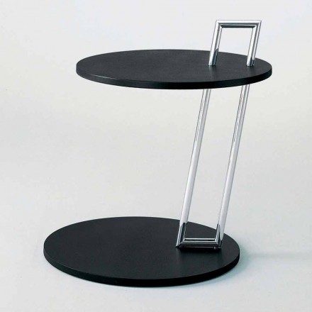 Soffbord i svartlackerad MDF och stål tillverkad i Italien - Sestante Viadurini