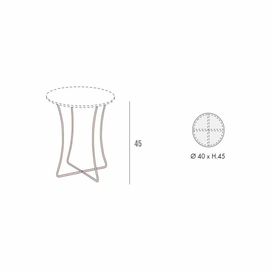 Metallsoffbord med behållarbricka Tillverkad i Italien - Numbo Viadurini