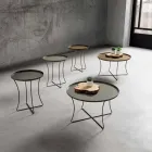 Metallsoffbord med behållarbricka Tillverkad i Italien - Numbo Viadurini