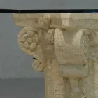 Sten och glas soffbord med en klassisk Balos design Viadurini