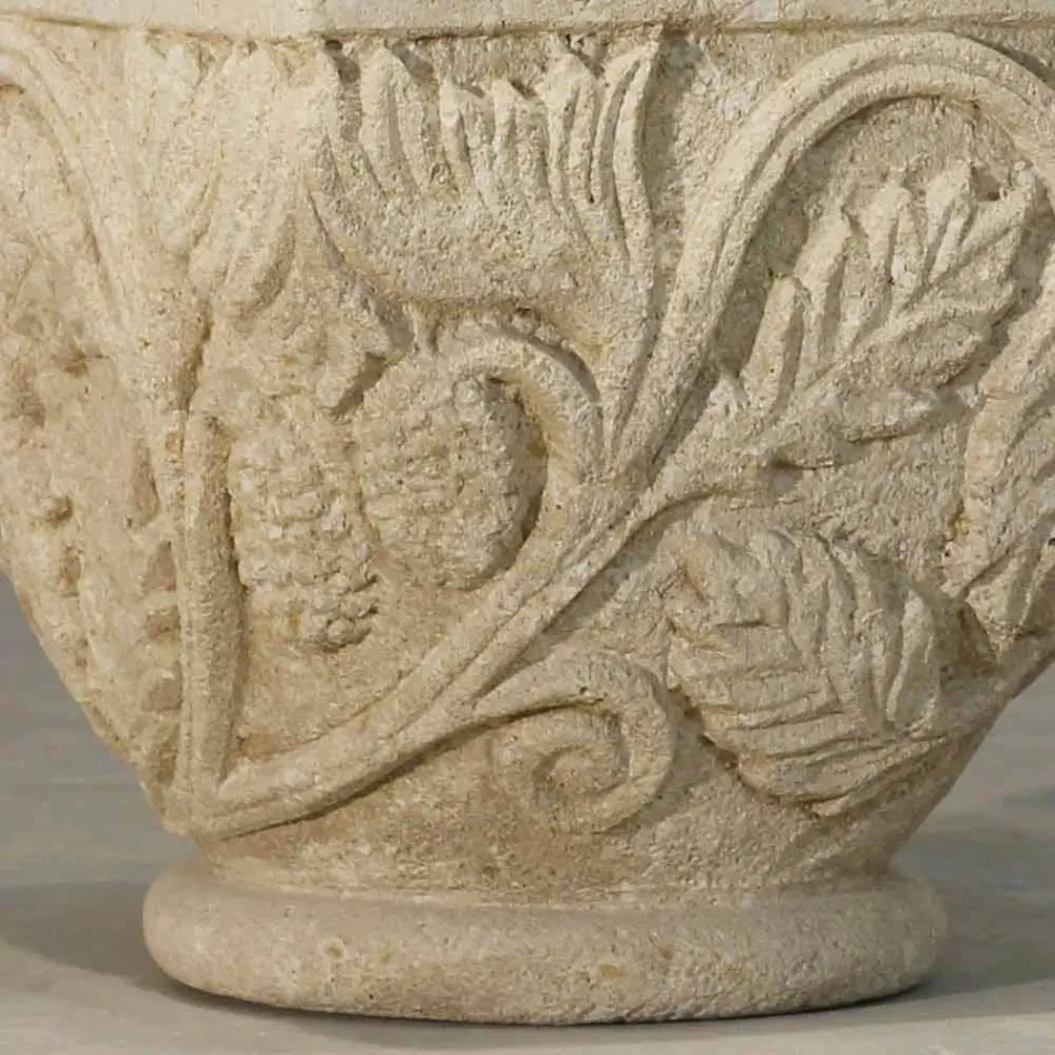 Sten och glas soffbord med en klassisk Mytros design Viadurini