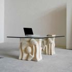 Modernt design sten och kristall soffbord Priamo-S Viadurini