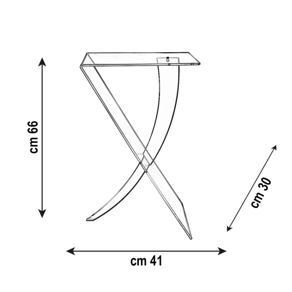 Soffbord i plexiglas från Virgin Polymer Made in Italy - Elsa Viadurini