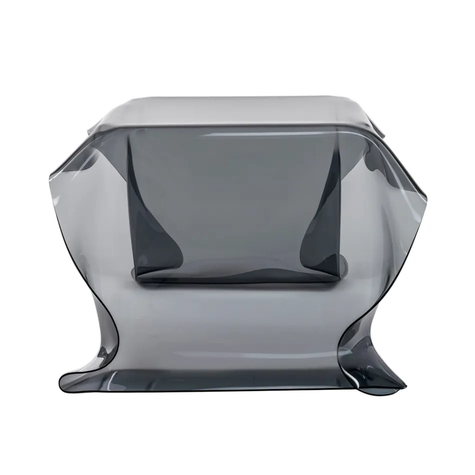 Handdrappat soffbord i plexiglas tillverkat i Italien - Pippo Viadurini