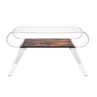Soffbord i transparent plexiglas eller med designträ - gips Viadurini