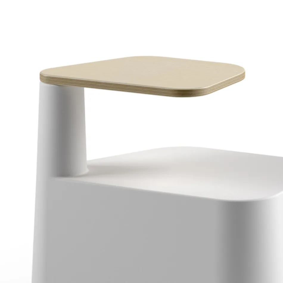 Soffbord i polyeten och björkträ Tillverkat i Italien - Clio Viadurini