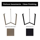 Glassoffbord med stålunderrede Tillverkat i Italien - Aspira Viadurini