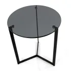 Glassoffbord med stålunderrede Tillverkat i Italien - Aspira Viadurini