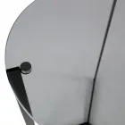 Glassoffbord med stålunderrede Tillverkat i Italien - Aspira Viadurini