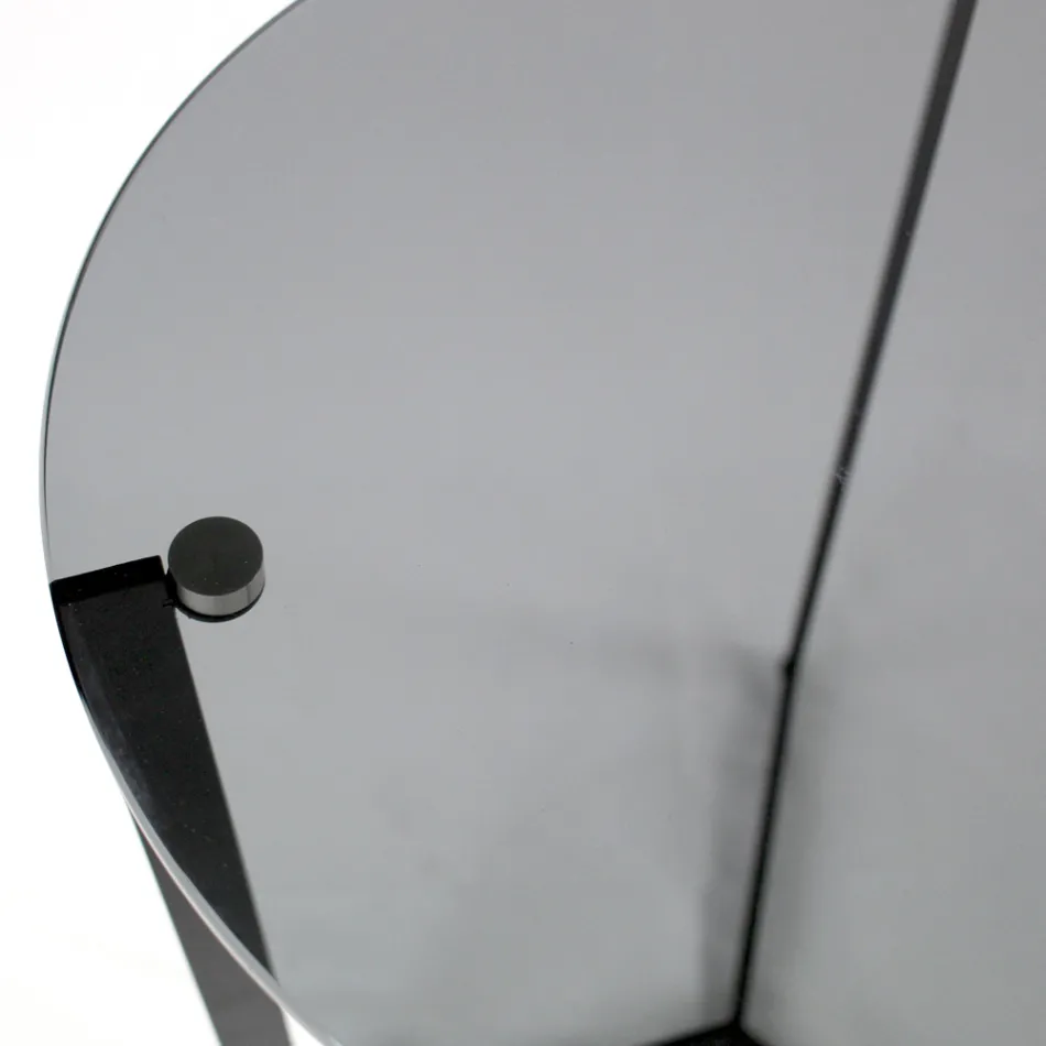 Glassoffbord med stålunderrede Tillverkat i Italien - Aspira Viadurini