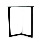 Glassoffbord med stålunderrede Tillverkat i Italien - Aspira Viadurini