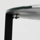 Glassoffbord med stålunderrede Tillverkat i Italien - Aspira Viadurini