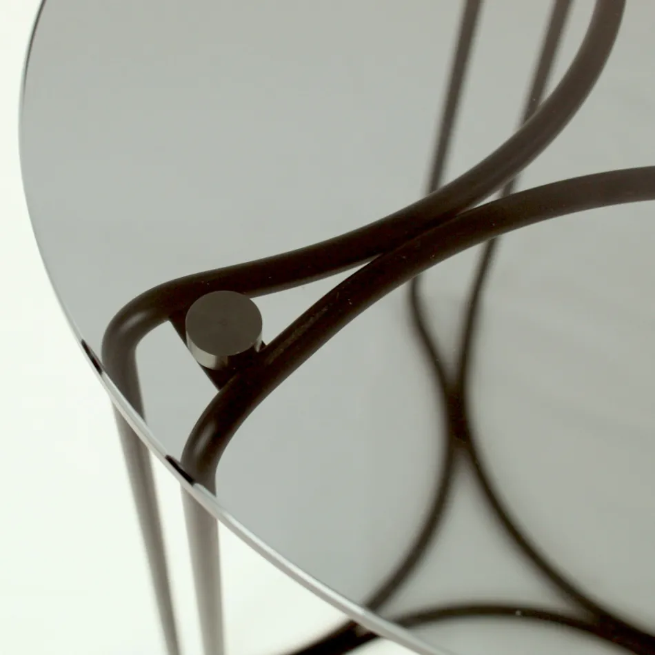 Glassoffbord och underrede med 3 halvmånar Tillverkat i Italien - Arepa Viadurini