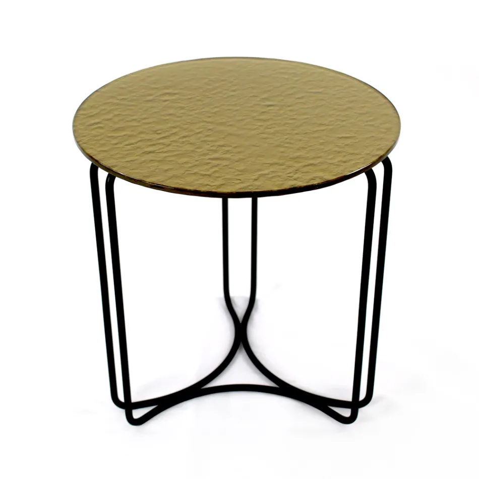 Glassoffbord och underrede med 3 halvmånar Tillverkat i Italien - Arepa Viadurini