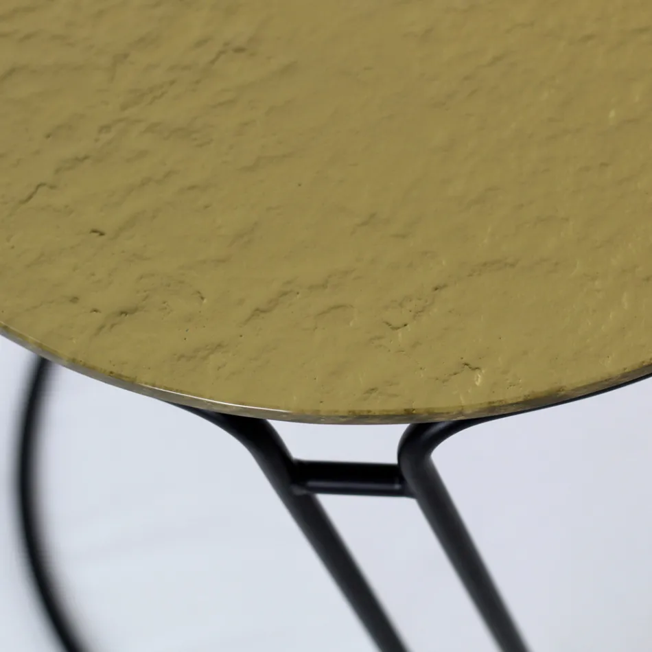 Glas soffbord och rund bas Tillverkad i Italien - Tullia Viadurini