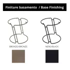 Glas soffbord och rund bas Tillverkad i Italien - Tullia Viadurini