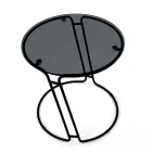 Glas soffbord och rund bas Tillverkad i Italien - Tullia Viadurini