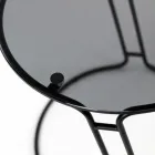 Glas soffbord och rund bas Tillverkad i Italien - Tullia Viadurini