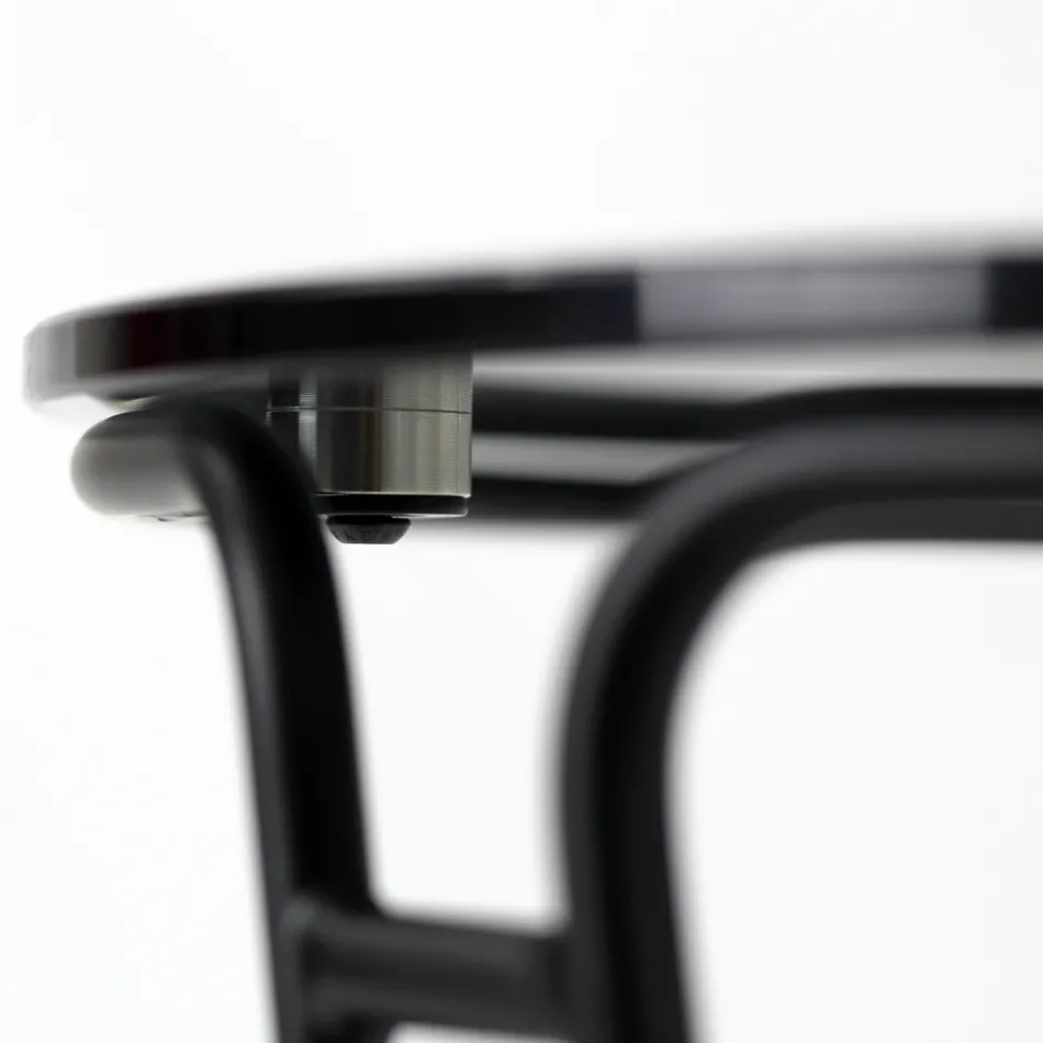 Glas soffbord och rund bas Tillverkad i Italien - Tullia Viadurini