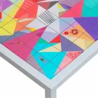 Modern kaffe metall 50x50cm vardagsrum Nina, tillverkad i Italien Viadurini