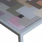 Modern kaffe metall 50x50cm vardagsrum Nina, tillverkad i Italien Viadurini