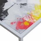 Modern kaffe metall 50x50cm vardagsrum Nina, tillverkad i Italien Viadurini