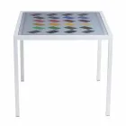 Modern kaffe metall 50x50cm vardagsrum Nina, tillverkad i Italien Viadurini